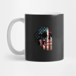 American Flag Skull Mug